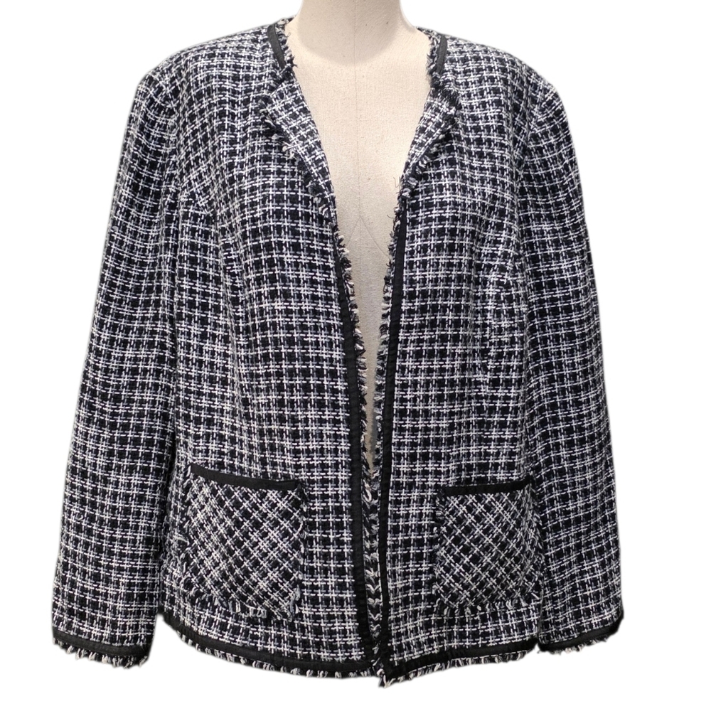 Apt. 9 Black and White Tweed Blazer